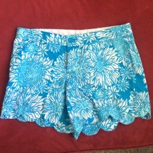 Blue Lilly Pulitzer scalloped shorts