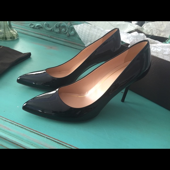 Black Patent Leather Gucci Pumps