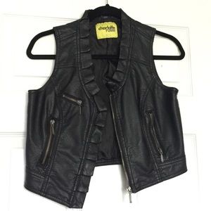 Faux Leather Vest