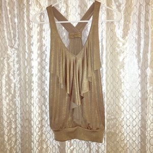 Gorgeous gold ruffle top