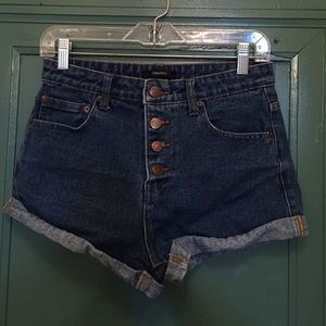 Forever21 denim button-up shorts