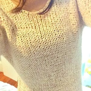 Peach knit sweater in good condition- used