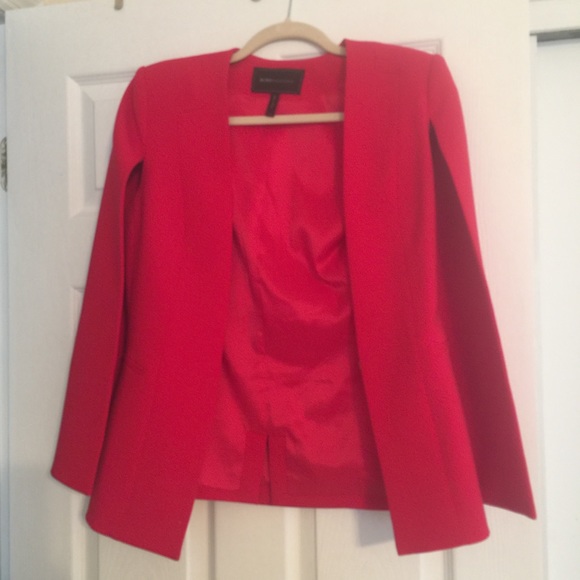 Bcbg red blazer cape!