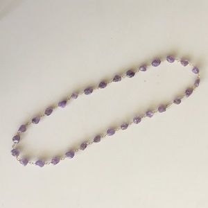 Purple amethyst stone necklace