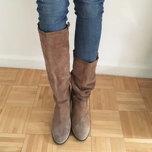 Vince Camuto Braden suede taupe high boot