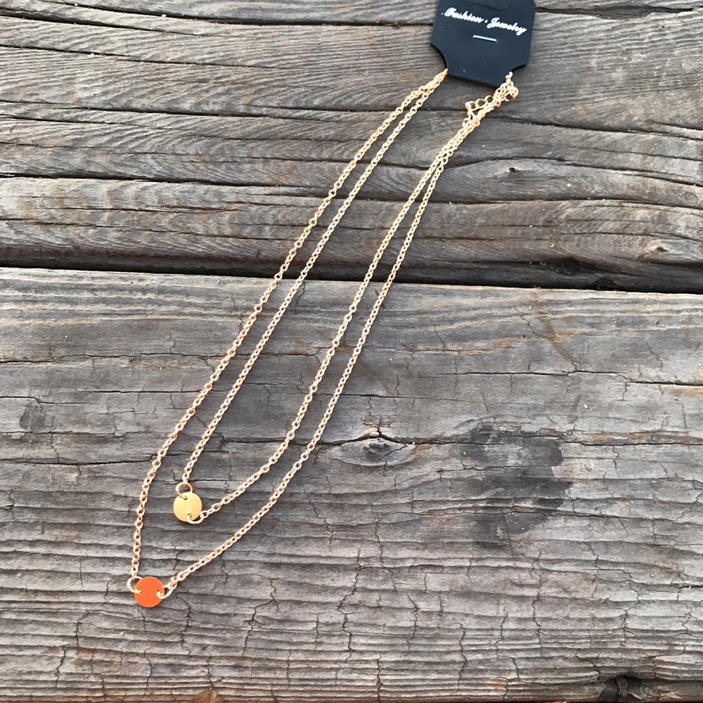 Double Plated Dainty Layered Necklace - Picture 2 of 5
