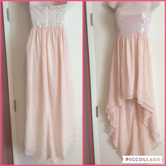 Forever 21 Dresses & Skirts - 💗 Blush sequin hi-lo formal 💗