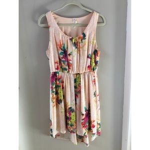 Spring floral high low dress