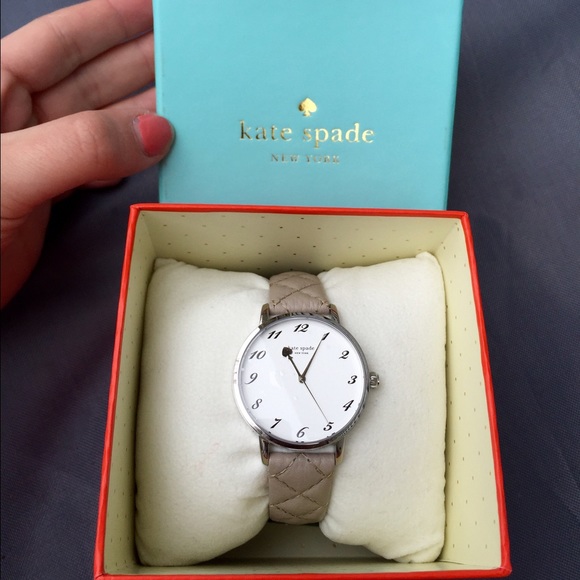 Kate Spade Quilted Cream Colored Watch - Picture 2 of 4