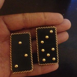 Domino stud earrings