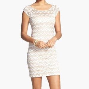 || Chevron Glitter Lace Dress