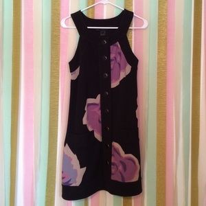 Marc By Marc Jacobs black dress w/purple flowers