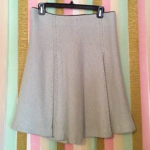 Anthro/odille teal/off white wool skirt