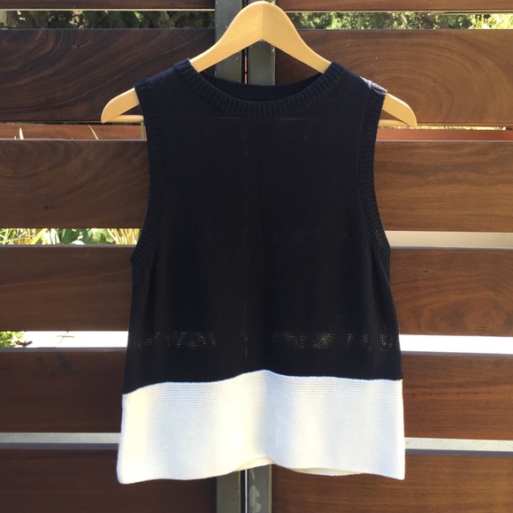 Jenni Kayne classic navy and white sweater tank