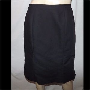Etcetera Black Sateen Twill Skirt Size 8