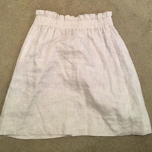 JCrew Linen Paper Bag Skirt (w/ pockets)