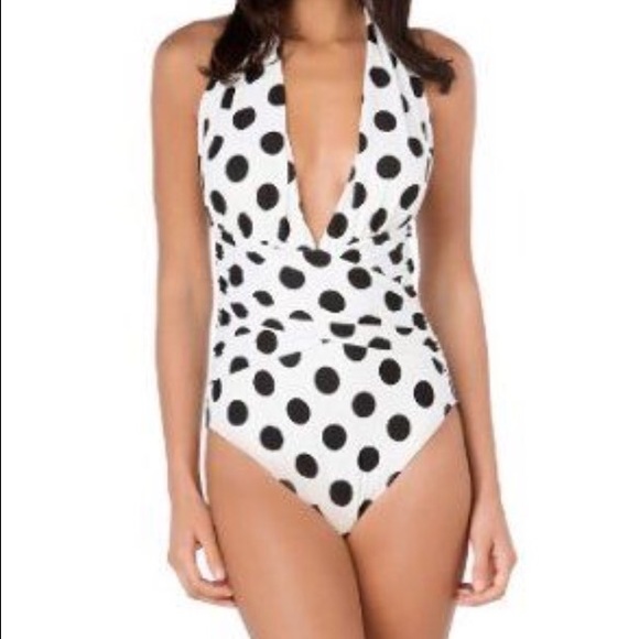 La Blanca Plunge One Piece Bathing Suit