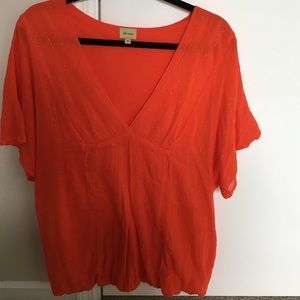 Ella Moss orange with silver blouse