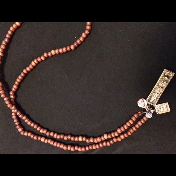 Beaded charm necklace