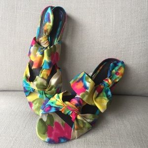 Anthropologie scarf wrap flat sandal