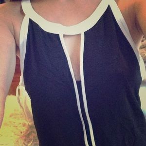 Black and white tank. Never been worn