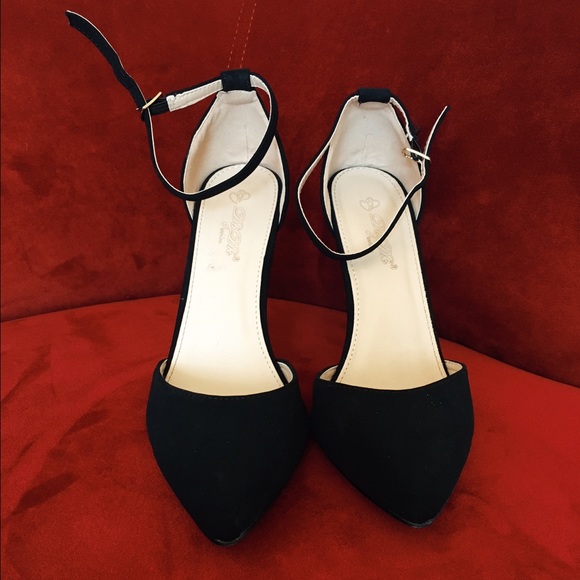 Black Suede Heels - Picture 2 of 4