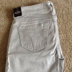 Nwt hollister sliver sparkly skinnys
