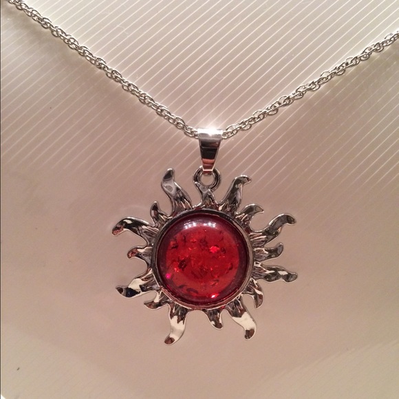 Multicolored Amber Sun Pendent ☀️ - Picture 2 of 2