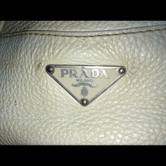 Prada Ivory Textured/Soft Leather Tote - Picture 3 of 4