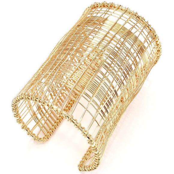 Gold The Wire Bangle Cuff
