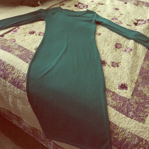 BodyCon Dress Teal Green Size M