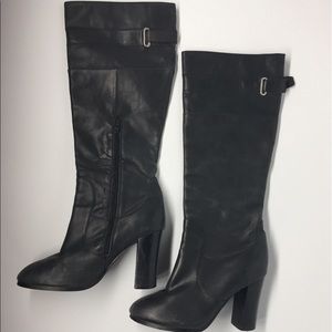Kelsi dagger knee high boots black leather 8.5
