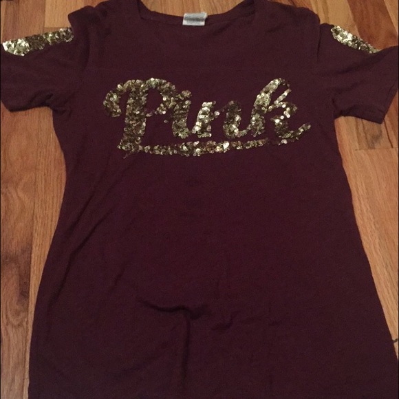 PINK Maroon Shirt