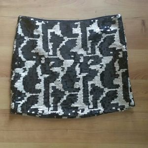 Black & Gold Mini Skirt