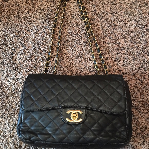 Beautiful Black quilted large bag!