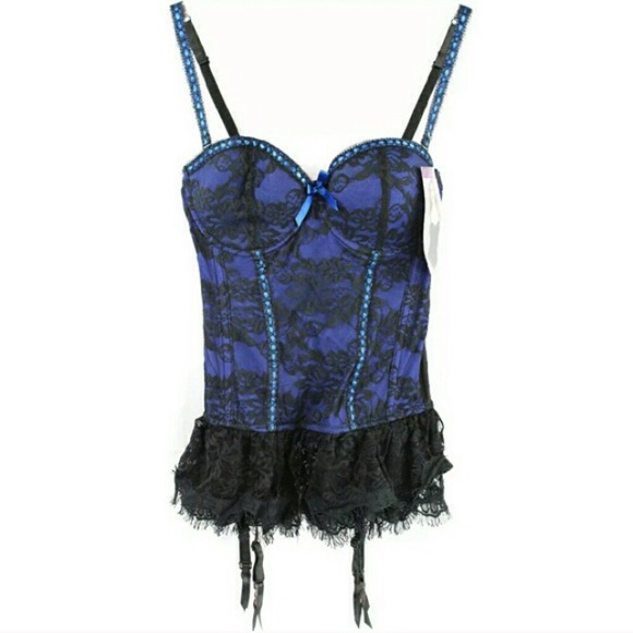 Sexy blue corset top