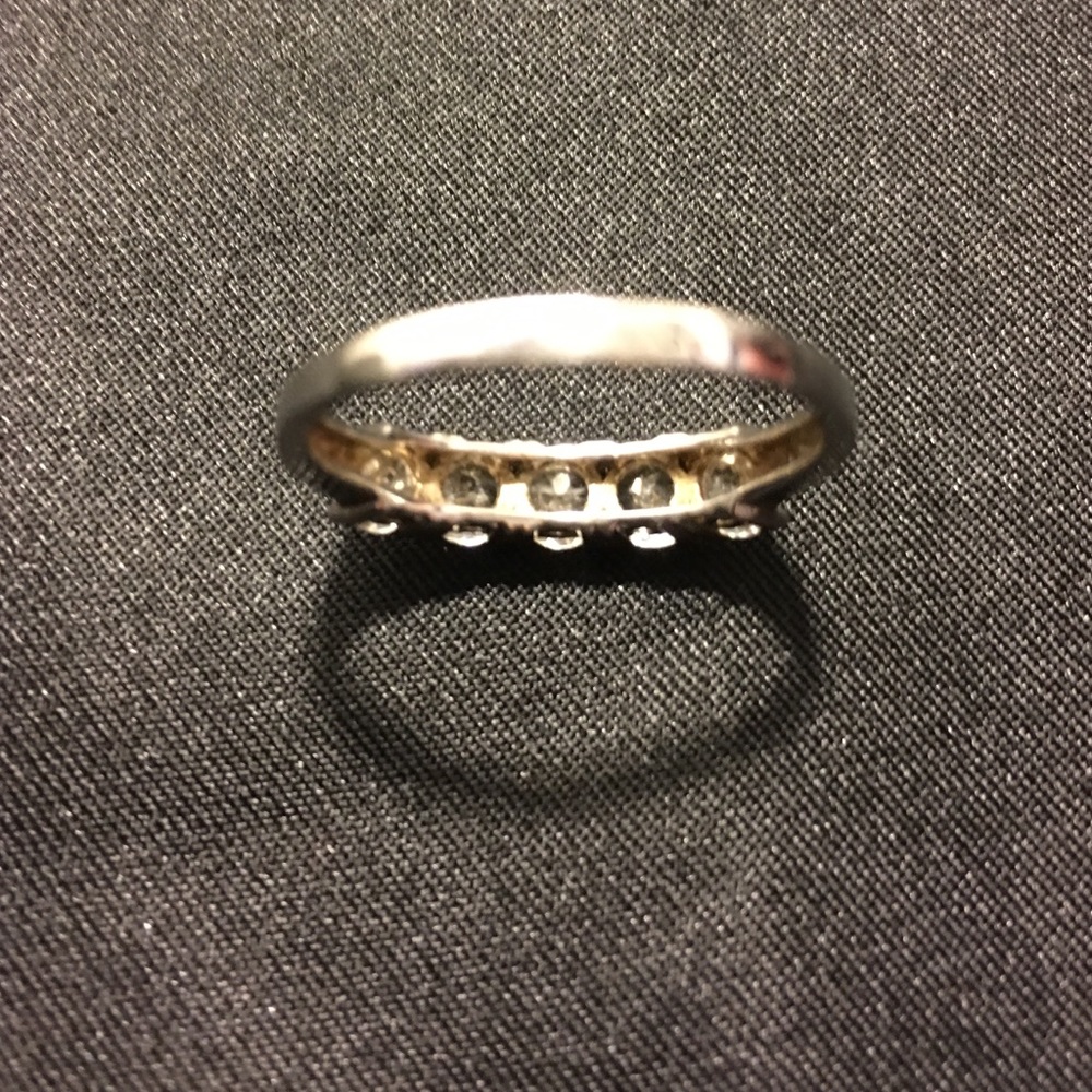 💎1.75 ctw 5-STONE ROUND WHITE ZIRCON SS RING💎 - Picture 3 of 4