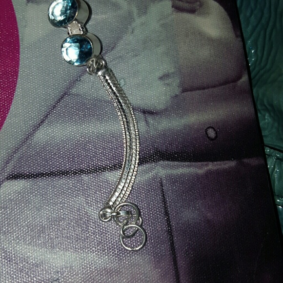 💄6 hrSALE😗Aquamarine stones .925 Silver 18kt g - Picture 2 of 2