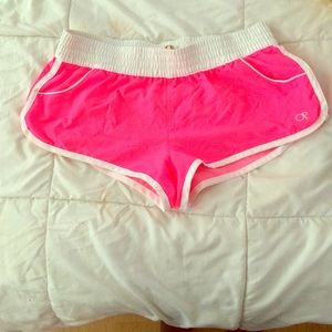 Hot pink swim shorts