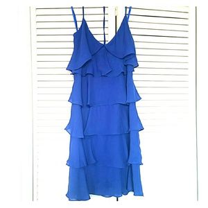 Fun ruffle blue dress!