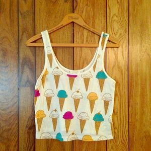 Ice cream crop top