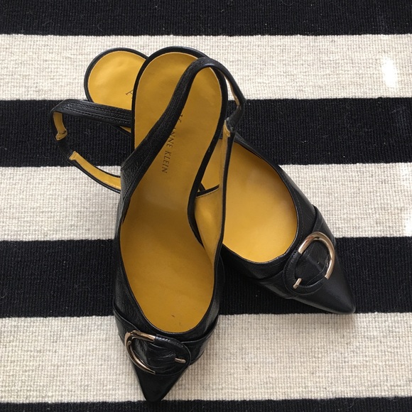 AK Anne Klein Pointed Toe Sling Backs Size 10