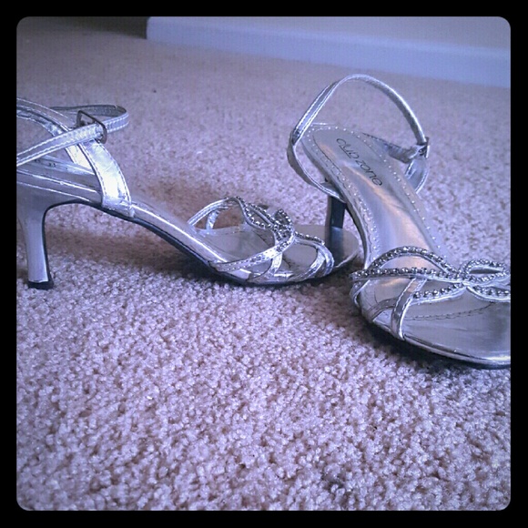 SILVER BLING HEELS
