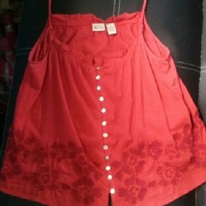 Adorable Red  Floral Blouse