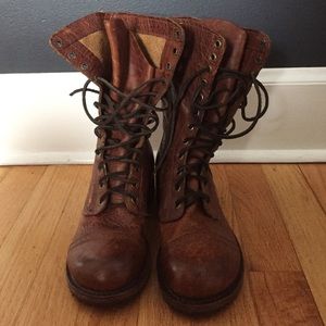 Vintage Company distressed leather boots