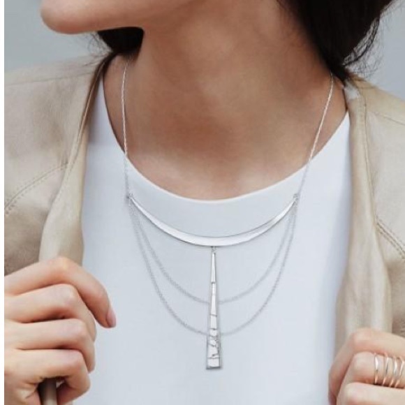 Stella & Dot Swag Necklace - Silver