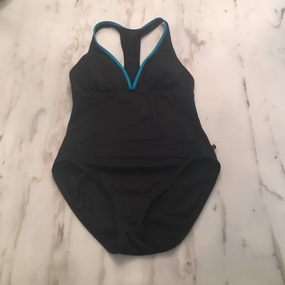 Black and Teal One Piece Nautica Swimsuit