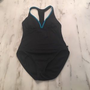 Black and Teal One Piece Nautica Swimsuit