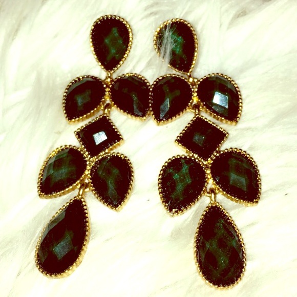 Green earrings- used