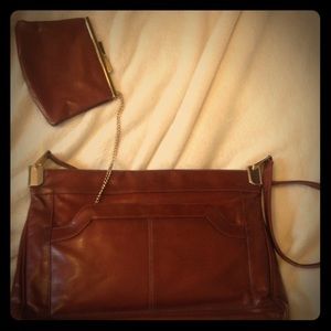 Vintage Lou Taylor Cognac Handbag